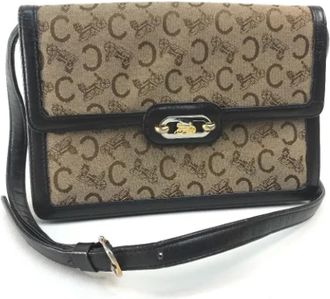 Celine Pre-owned Cross Body Bags, female, Brown, Size: ONE SIZE Pre-owned Canvas celine-bags