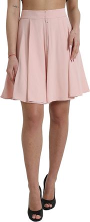 Dolce & Gabbana Light Powder Rose Viscose Pleated Womens Skirt (Pre-Owned)
