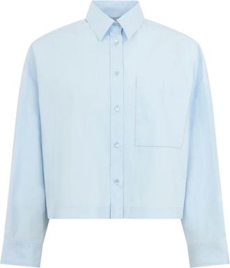 PESERICO Blouses & Shirts - Dames - Overhemden - Blauw - M - Overhemden