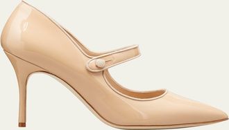 Manolo Blahnik Patent Leather Mary Jane Pumps