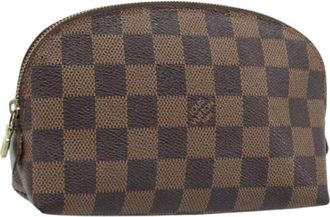 Louis Vuitton Pre-owned Clutches, female, Brown, Size: ONE SIZE Pre-owned Damier Ebene Pouch