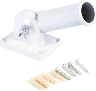 OEM Soporte De Pared Ajustable De Acero Inoxidable, Soporte Para M&aacute;stil De Bandera, Base Resistente Al Viento Con Tornillos