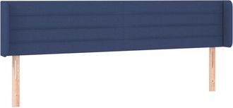 vidaXL Cabecero Con Led De Tela Azul 163x16x78/88 Cm Vidaxl