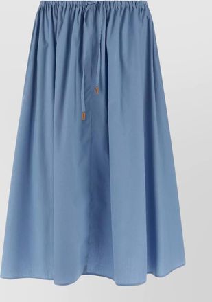 Marni cotton poplin drawstring midi skirt