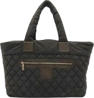 Chanel Pre-owned Vintage Nylon Tote Bag - Dames - Vintage Shopper - Zwart - ONE Size - Nylon - Vintage