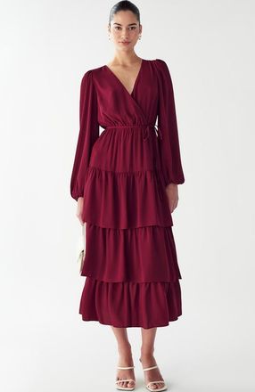 Willa Koby Midi Dress in Burgundy at Nordstrom, Size 10