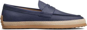 Tod's leather loafers - Blue