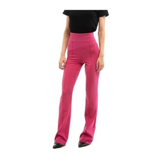 Patrizia Pepe Patrizia Pepe, Straight Trousers, female, Pink, Size: S Flared Polyester Pants