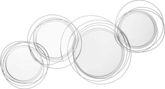 HOMCOM Metal Wall Art Decorative Mirror Decor Modern Wall Sculpture - Silver | TJ Hughes