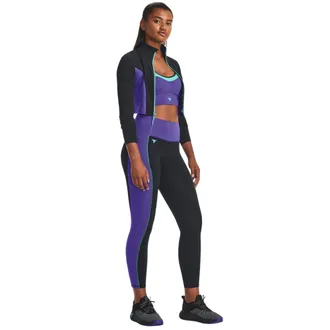 Under Armour Project Rock kort sportjack voor dames (Paars/Zwart)