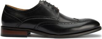 Sole Mens Ldn Hoggle Brogue Shoes - Black Leather - Size UK 11