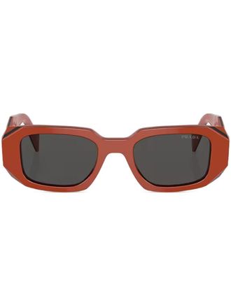 Prada Occhiali da sole geometrici - Arancione