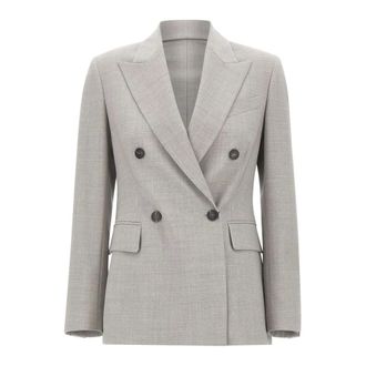 Eleventy Dames, Jassen, Grijs, Maat: XS Wol