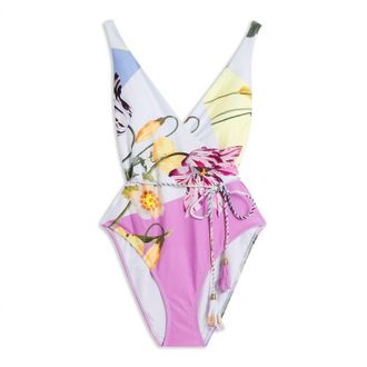 Ted Baker Rozieh One Piece Swimsuit In White