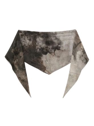 Ziggy Chen silk scarf - men - Silk - One Size - Grey