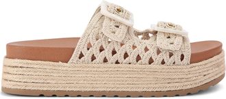 Kurt Geiger Womens Madel Sandals - Cream Fabric - Size UK 8