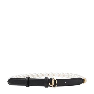 Jimmy Choo London Embellished Leather Belt, Size Small