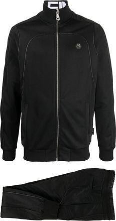 Philipp Plein Skull Bones two-piece tracksuit set - men - Cotton/Cotton/Polyester - S - Black