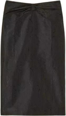 Twinset Longuette Kokerrok - Dames - Kokerrokken - Zwart - L - Polyester - Rokken