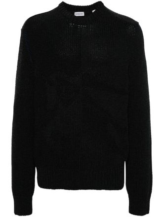 Burberry logo-jacquard cashmere jumper - men - Cashmere - M - Grey