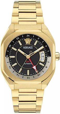 Versace V-Contempo GMT Automatic Black Dial Mens Watch VE0I00425