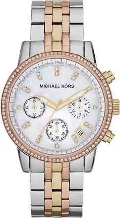Michael Kors Ritz Chronograph Horloge - Dames - Horloges - Grijs - ONE Size - Accessoires