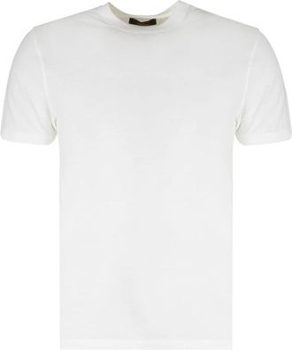 Zanone Klassiek T-shirt met ronde hals - Heren - T-shirts - Wit - 4XL - Katoen - Tops