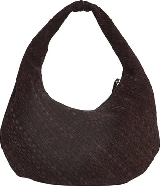 AGL Agl, Tassen, Dames, Bruin, ONE Size, Su&egrave;de, Mezzaluna Su&egrave;de Schoudertas
