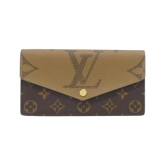 Louis Vuitton Pre-owned Wallets, female, Brown, Size: ONE SIZE Pre-owned Monogram Portefeuille Sarah Long Wallet