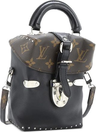 Louis Vuitton Camera Box leren crossbodytas met monogram canvas en studs - Zwart