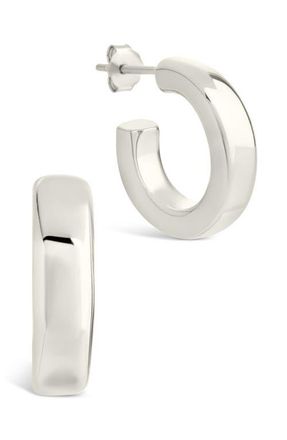 Sterling Forever Marisa Hoop Earrings in Silver at Nordstrom