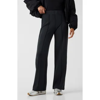 Guess Lyra Pintuck Straight Leg Pants in Black at Nordstrom, Size X-Large