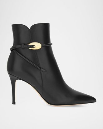 Gianvito Rossi 85mm Nappa Leather Ankle Boots