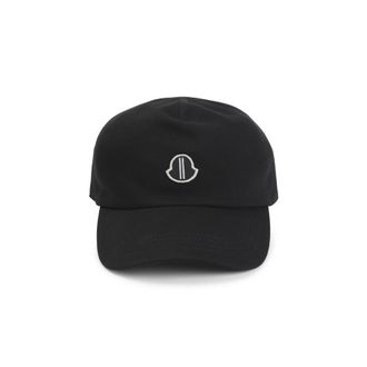 Moncler Black Logo Baseball Hat