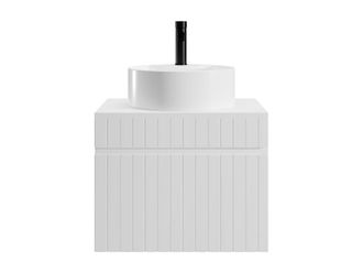 VENTE-UNIQUE.COM Mueble de ba&ntilde;o simple madera blanco