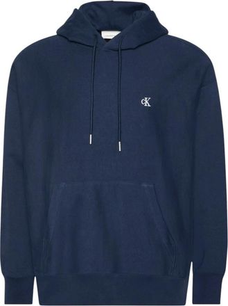 Calvin Klein Jeans Minimalistisch Logo Hoodie Premium Terry - Heren - Hoodies - Blauw - L - Katoen - Hoodies & sweatvesten