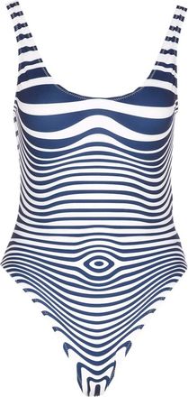 Jean Paul Gaultier Costume da bagno con stampa - Blu