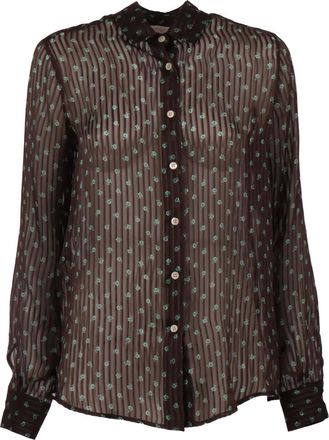 Mazzarelli Camicia a righe - Marrone