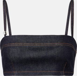 Jacquemus Top bralette di jeans Bisou De-Nîmes