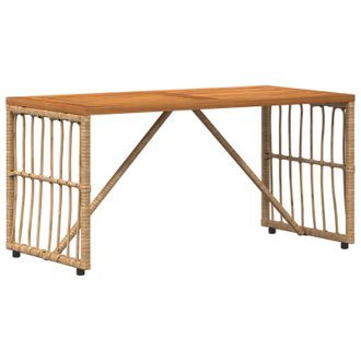 vidaXL Mesa De Exterior Natural 80 X 40 X 40 Cm Acero Y Polirat&aacute;n Vidaxl