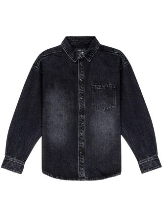 Purple Camicia denim a maniche lunghe - Nero