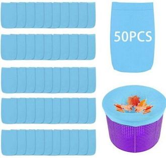 OEM Paquete De 50 Calcetines Para Skimmer De Piscina, Accesorios Reutilizables Para Piscina, Filtros De Nailon, Filtros El&aacute;sticos