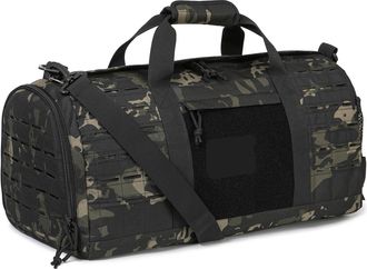 Generic 40L Sport Gym Bag Tactical Travel Duffel,Compatible For Men survival Fitness Training Basketball Weekender(BlackCP)