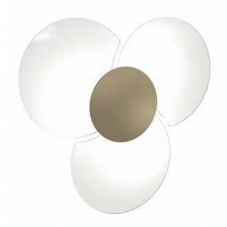 Top-Light Top-light - Plafoniera moderna top light clover 1114 100 fa fr fo sa cr ga e27 led vetro lampada soffitto, finitura metallo cromo lucido