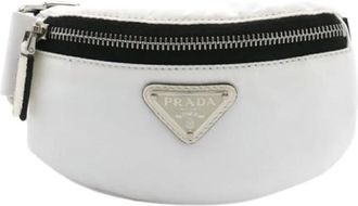 Prada Pre-owned Vintage Pouch - Dames - Vintage Heuptassen - Wit - ONE Size - Leer - Vintage