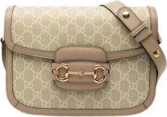 Gucci Pre-owned Vintage Crossbody Bag - Dames - Vintage Schoudertas - Beige - ONE Size - Leer - Vintage