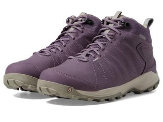Oboz Footwear Sypes Mid Leather B-DRY Womens Shoes Desert Plum : 7.5 B - Medium, Suede