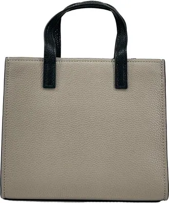 Marc Jacobs Pebbled Leather Two-Tone Top Handle Bag - Silver