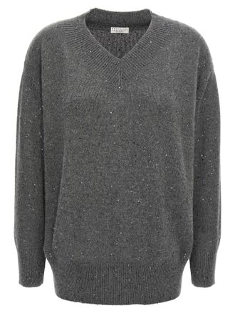 Brunello Cucinelli Womens Sequin Sweater