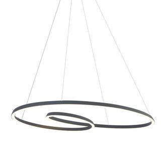 QAZQA Qazqa L&aacute;mpara Colgante Escandinava Negra De 110 Cm Con Led